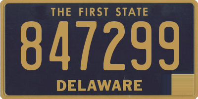 DE license plate 847299