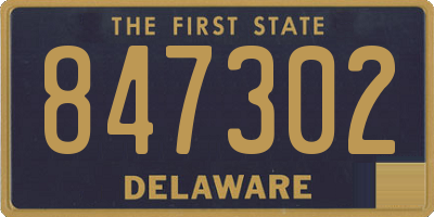 DE license plate 847302