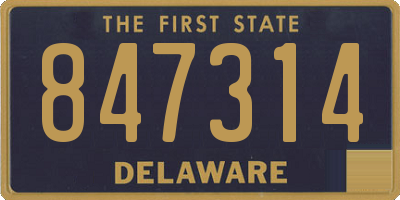 DE license plate 847314