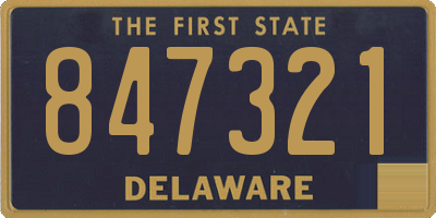 DE license plate 847321
