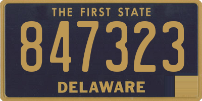 DE license plate 847323