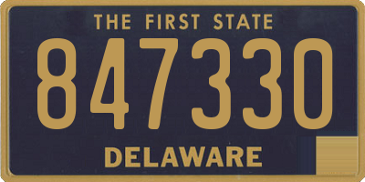 DE license plate 847330