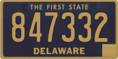 DE license plate 847332