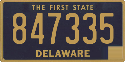 DE license plate 847335