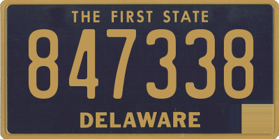 DE license plate 847338