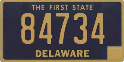 DE license plate 84734