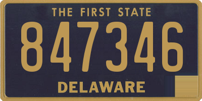 DE license plate 847346