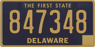 DE license plate 847348