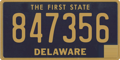 DE license plate 847356