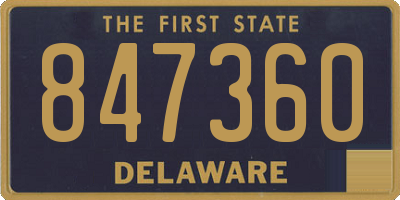 DE license plate 847360