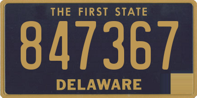 DE license plate 847367