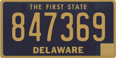DE license plate 847369