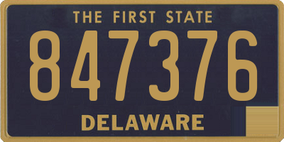 DE license plate 847376