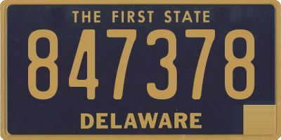 DE license plate 847378
