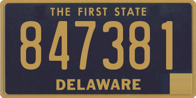 DE license plate 847381