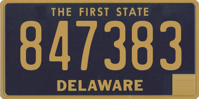 DE license plate 847383