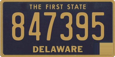DE license plate 847395