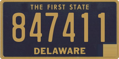 DE license plate 847411
