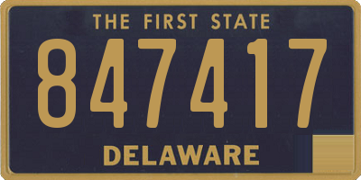 DE license plate 847417