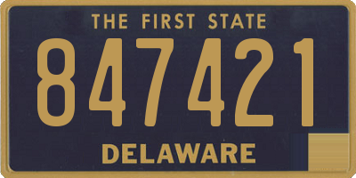 DE license plate 847421