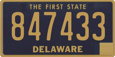 DE license plate 847433