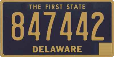 DE license plate 847442