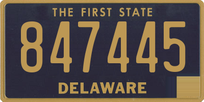 DE license plate 847445