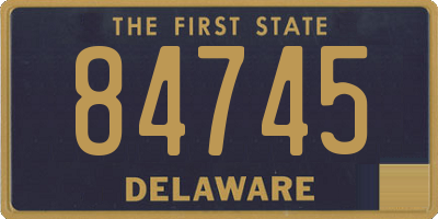 DE license plate 84745