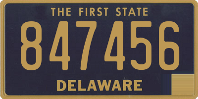DE license plate 847456
