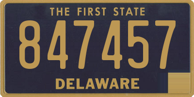 DE license plate 847457