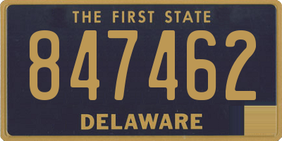 DE license plate 847462