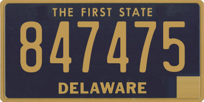 DE license plate 847475