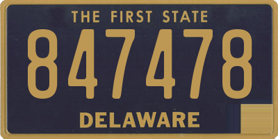 DE license plate 847478