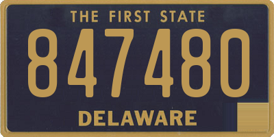 DE license plate 847480