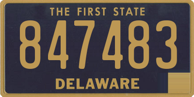 DE license plate 847483