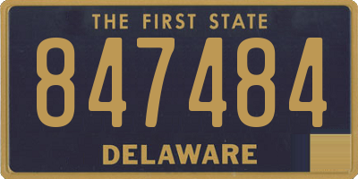 DE license plate 847484