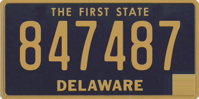 DE license plate 847487