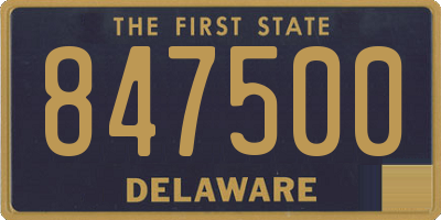 DE license plate 847500