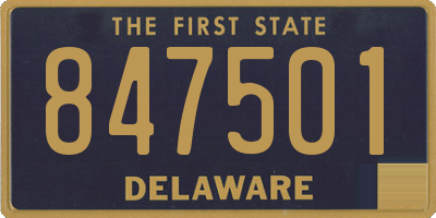 DE license plate 847501