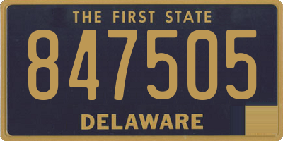 DE license plate 847505