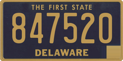 DE license plate 847520