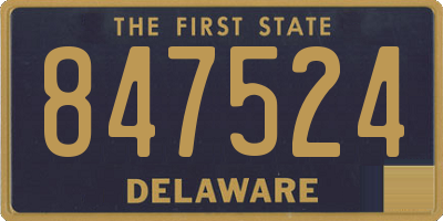 DE license plate 847524