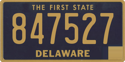 DE license plate 847527