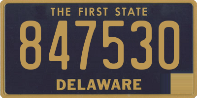 DE license plate 847530
