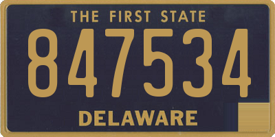 DE license plate 847534
