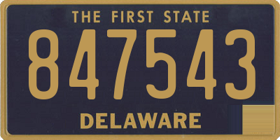 DE license plate 847543