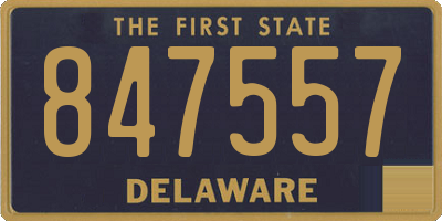 DE license plate 847557
