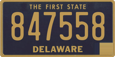 DE license plate 847558