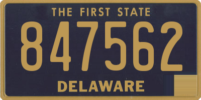 DE license plate 847562