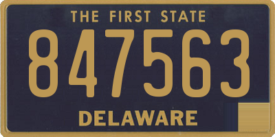 DE license plate 847563